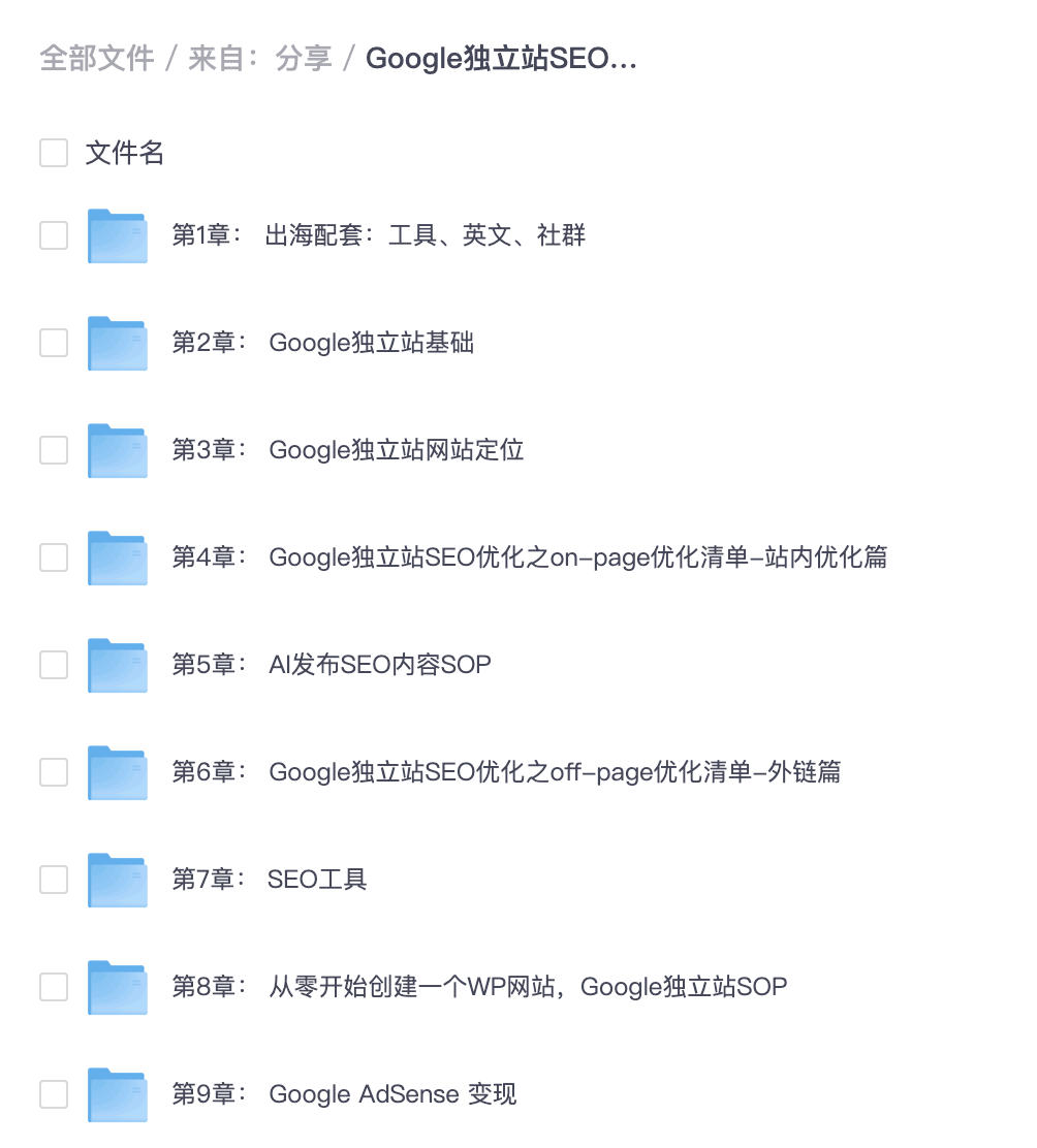 Google出海独立站SEO系统教程,数万人学习过的独立站seo系统视频教程